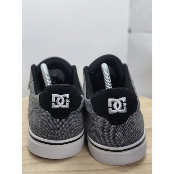 DC Mens Anvil TX SE Canvas Sneaker Black Dark Grey White ADYS300036 Size 11 - Picture 5 of 7